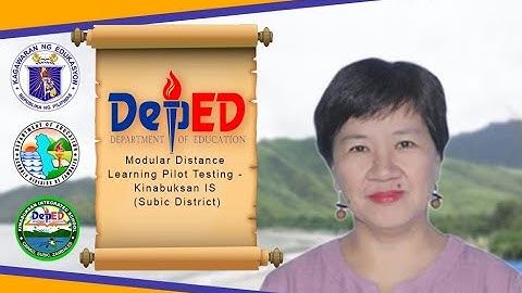 Modular Distance Learning Pilot Testing - Kinabuksan IS (Subic District)