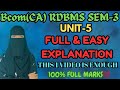 RDBMS UNIT-5 | Full explaination | Degree 3rd semester RDBMS 100% FULL marks💯✅ | O.U |