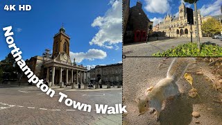 Northampton Walk 4K🌞 Town Centre - Beckets Park🌳 - University of Northampton 📚  | England | UK