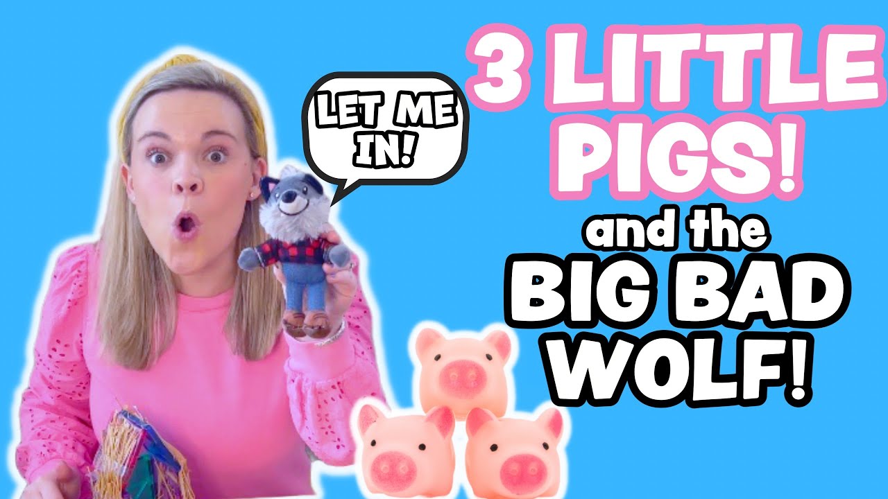 Three Little Pigs and the BIG BAD WOLF! Toddler Learning! Story Time