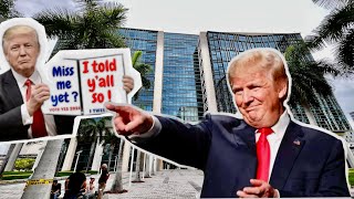 Day Before Donald Trump Arraignment : Exploring Miami Federal Courthouse Area & Downtown