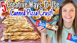 5 AMAZING Ways to Use Canned PIZZA DOUGH | Tasty Pillsbury Pizza Crust Hacks | Julia Pacheco