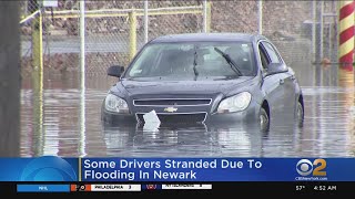 Some Drivers Stranded Due To Flooding In Newark