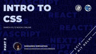 Intro to CSS  Part-2 | Web Dev Bootcamp | Sudhanshu Shrivastava