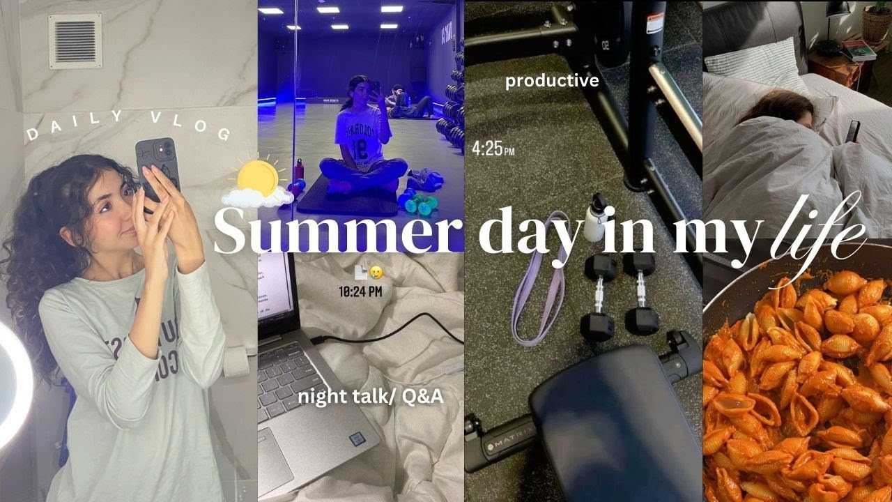Summer day in my life *productive edition*(gym, study…)☀️🏃‍♀️/دوزوا معيا نهاري فالصيف