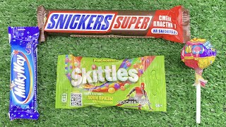 Satisfying Video l How To Cutting Snickers, Kinder, Rainbow Lollipop Candy ASMR