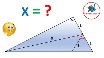 📐 Find X  : Solving Triangle Puzzle Silently: Geometry Math Tutorial