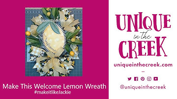 DIY citroen deco mesh swag krans op UITC rechthoekig bord