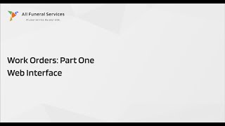 AFS Cemetery Workstation WorkOrders Part I - Manager View
