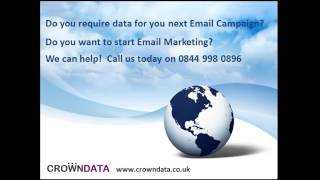 Email Marketing - 0844 998 0896 - Crown Data