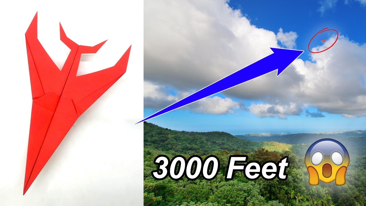 How to Make a WORLD RECORD Paper Airplane that Fly Far 3000 Feet ...