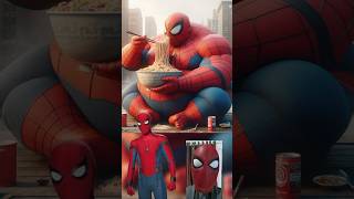 Fat Superheroes Eating Noodles At A Stall Marvel Dc-All Characters 