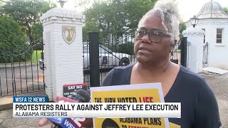 Protesters rally against Jeffery Lee execution