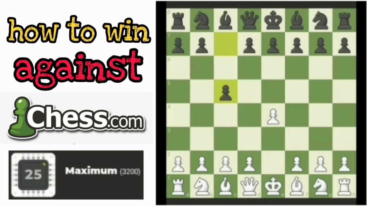 Stockfish 15 With No Center Pawns vs Chess.com Maximum Level 25 #chess