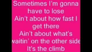 The Climb Hannah Montana Lyrics