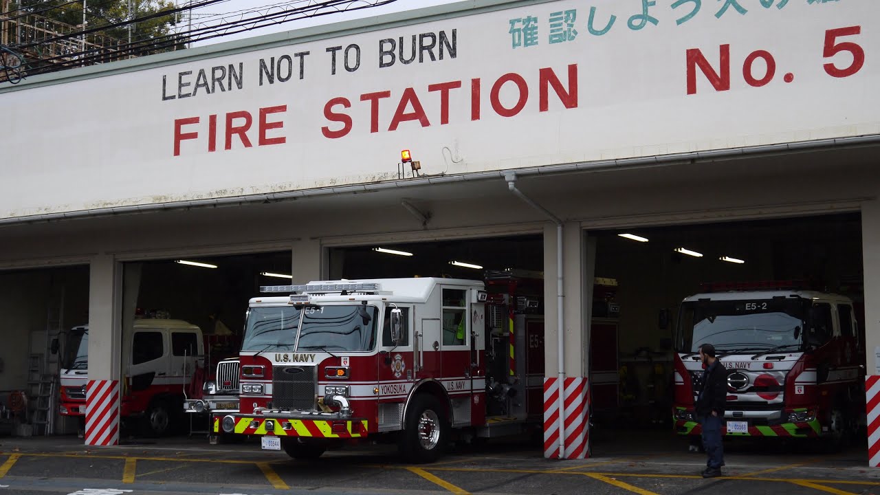 有明のイベントに出向するアメリカの消防車 米海軍日本管区司令部消防