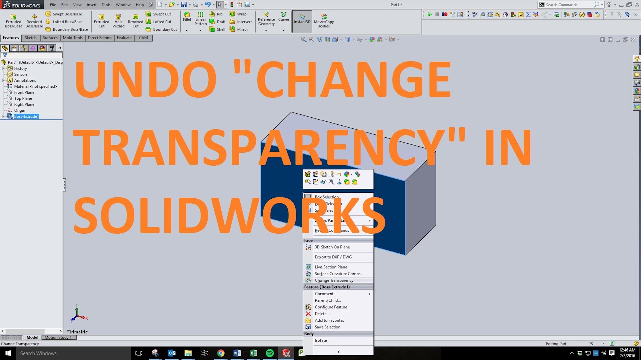 Displaying Transparent Models  2023  SOLIDWORKS Help