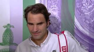 Roger Federer post-match interview - Wimbledon 2014