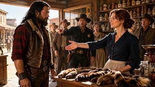 Everyone in Town Ran From the Scarred Mountain Man—Until the Limping Widow Looked Up, Smiled, and...