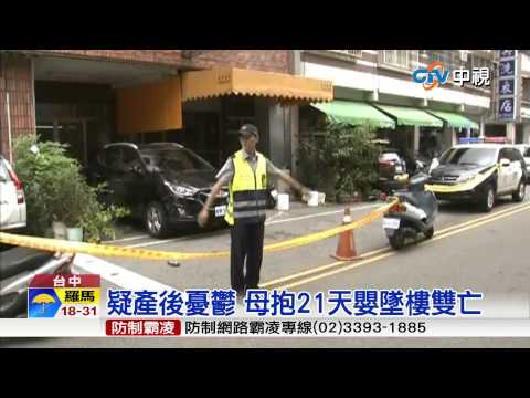 【中視新聞】趁丈夫出門! 妻抱女嬰墜樓雙雙不治 20150711