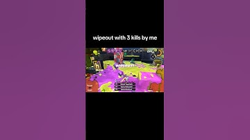 wipeout with 3 kills by me #splatoon #splatoon3 #shorts