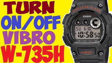 How to turn ON/OFF Alarm Vibro Casio W-735H manual 3416