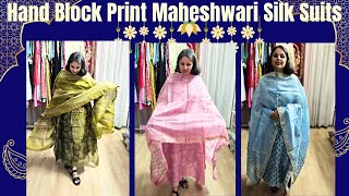 hand block print maheshwari suits @9992958156