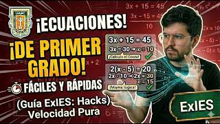 ECUACIONES DE PRIMER GRADO | Ejercicios con Contexto tipo Examen | ExIES UABC 2026