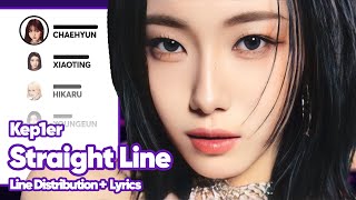 Kep1er - Straight Line (Line Distribution with Color-Coded Lyrics)