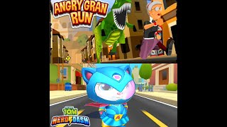 Talking Tom Heroes Vs Angry Gran Run - Android gameplay screenshot 2