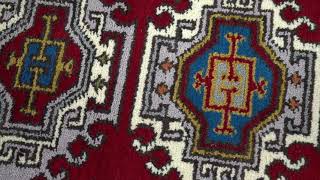 Hand Knotted traditional Kazak Rust and Ivory Traditional Armenian Rug | KZA3