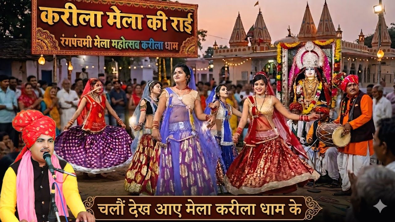 करीला मेला की राई // चलों देख आए मेला करीला के !! रंगपंचमी मेला महोत्सव करीला धाम !! #देशराज_नरवरिया