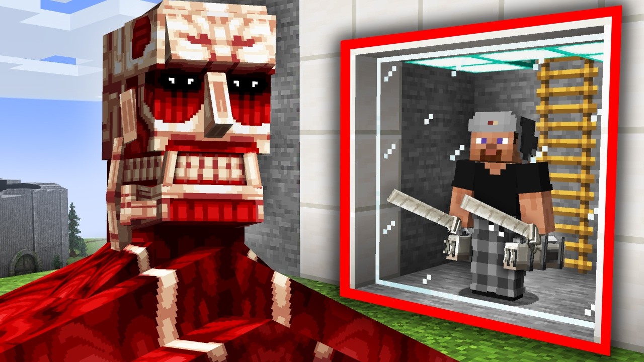 Hice un Bunker Anti Titanes de Attack on Titan en Minecraft