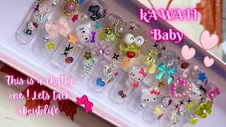 Kawaii Junk nails ! | highly requested ! + chatty tutorial