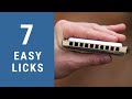 7 easy blues harmonica licks  c harmonica lesson  free harp tab