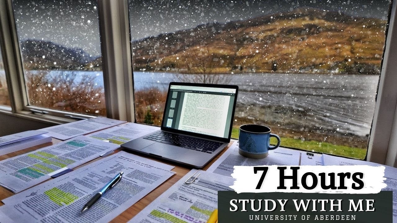 12-HOUR STUDY WITH ME on A RAINY DAY 🎓  Scottish Highlands | Pomodoro | Deep Work Mode | No Music