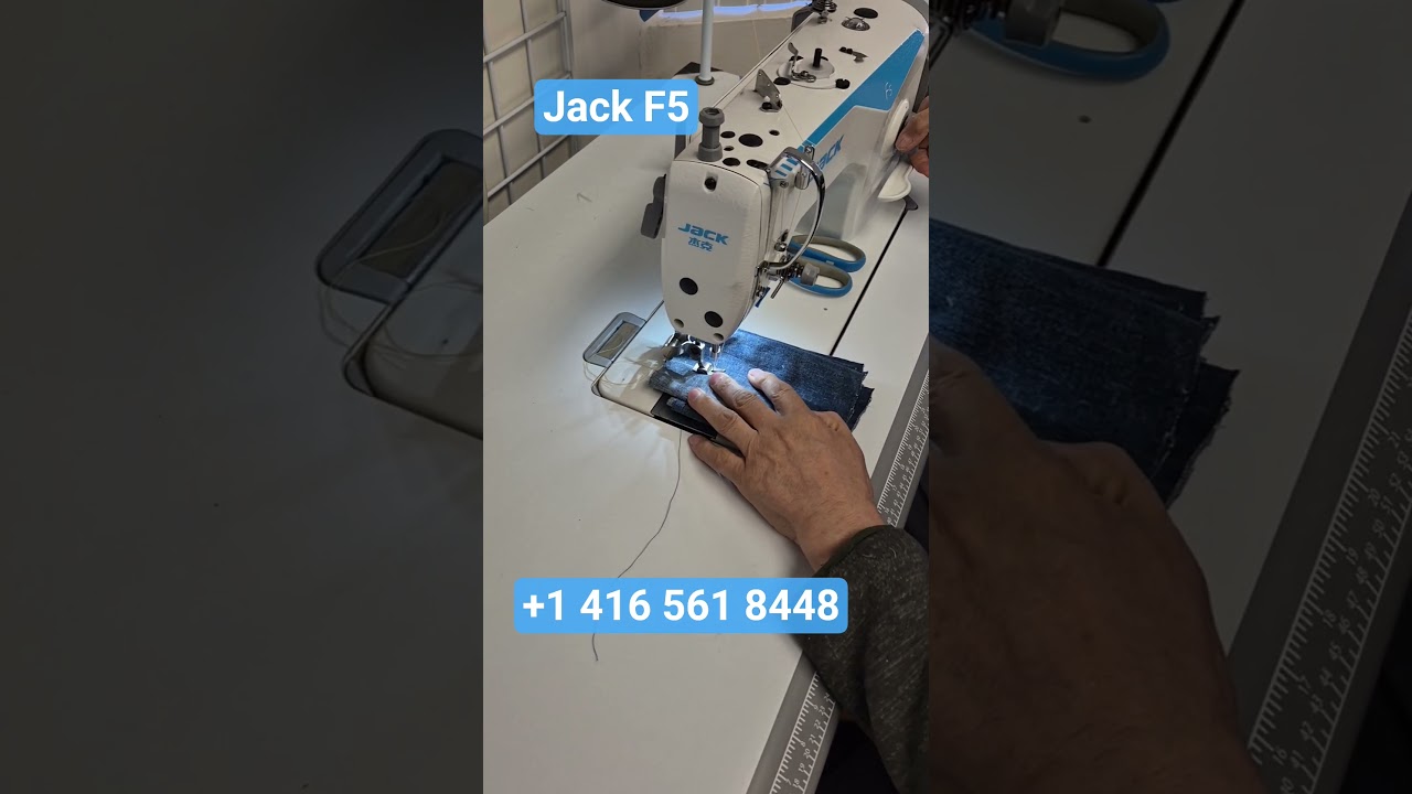 Jack F5 Direct Drive Industrial Lockstitch Sewing Machine 8 Layers Jeans Denim