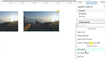 Axure RP 9, week 9.1, interaction effects: opacity