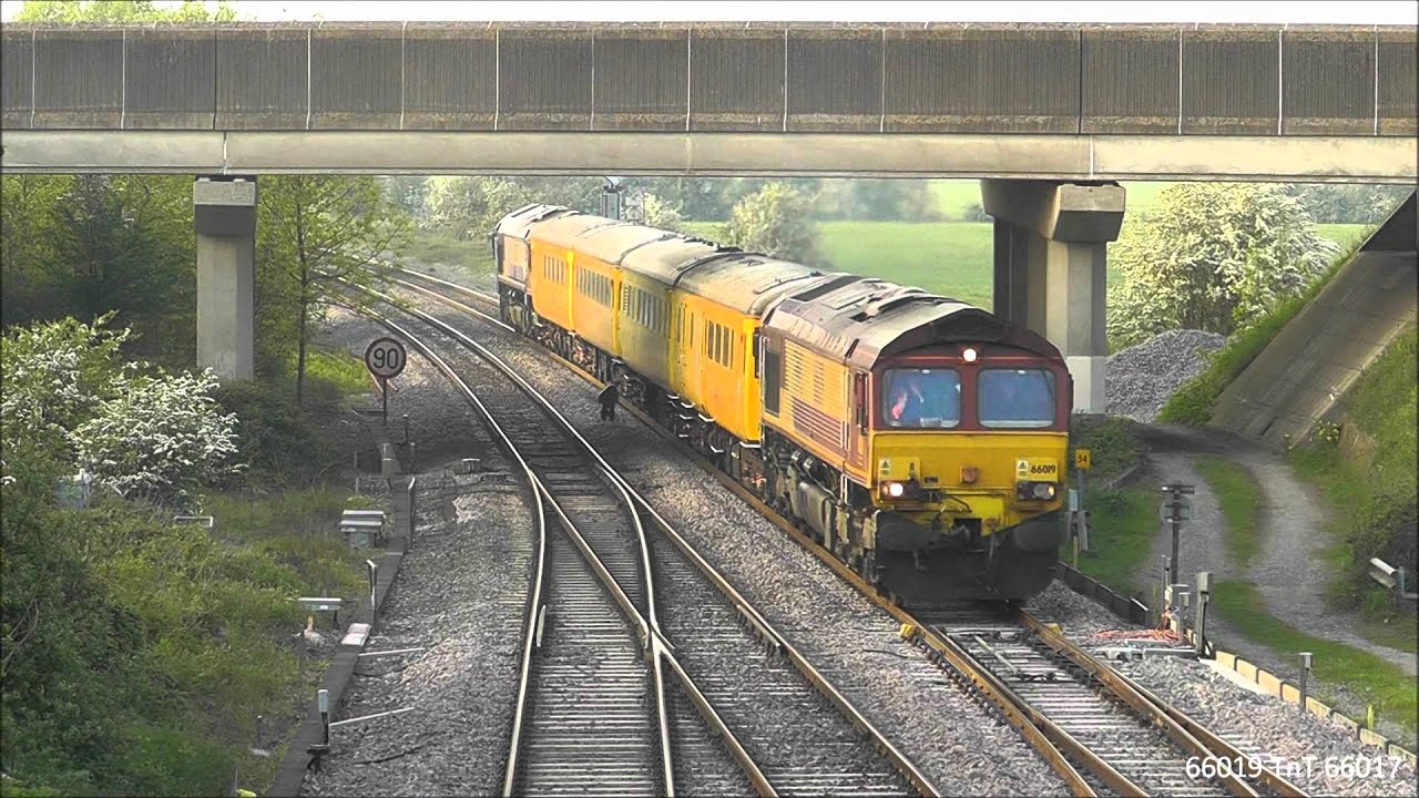 66019 TnT 66017 on Test Train (1Q13) @ Didcot 21/05/12