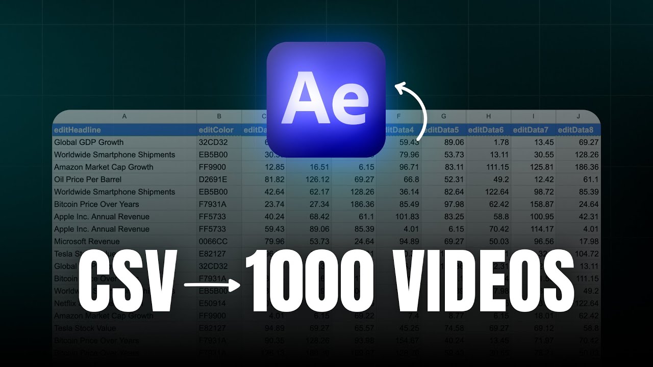 The Best Way to Batch Render Videos from CSV with After Effects - YouTube