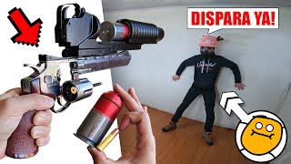 RULETA RUSA con LANZAGRANADAS❗️😳 ▬ REVIENTO a JUSTNOVA 😈 KARMA y RAKKUN IRL 🤣 ▬ Yio Airsoft Gameplay