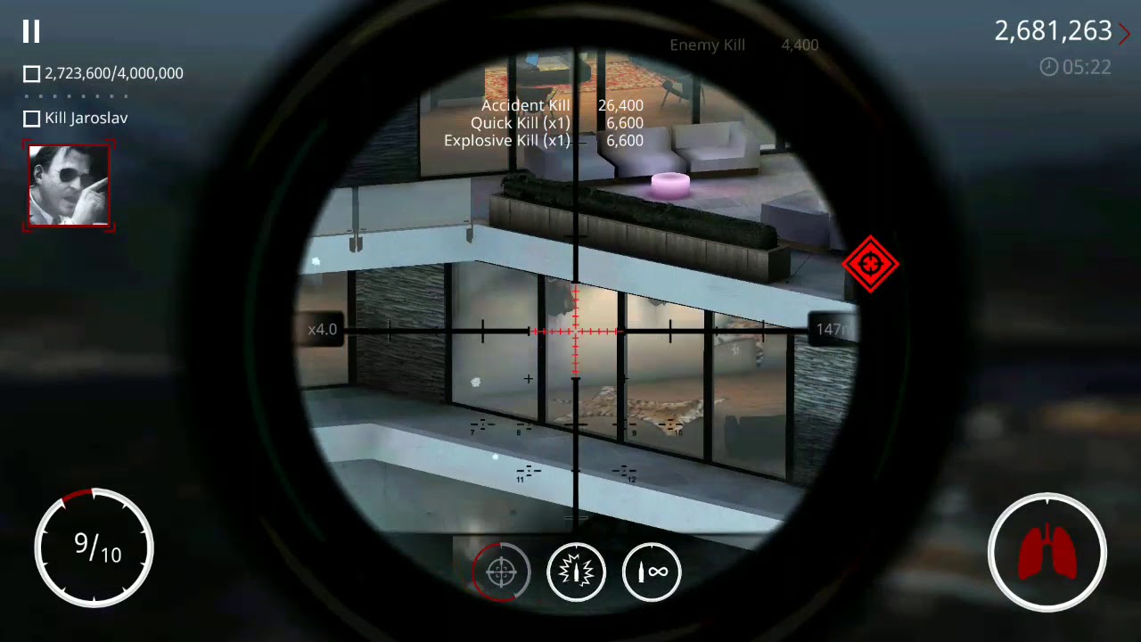 Hitman Sniper : Score 4000000