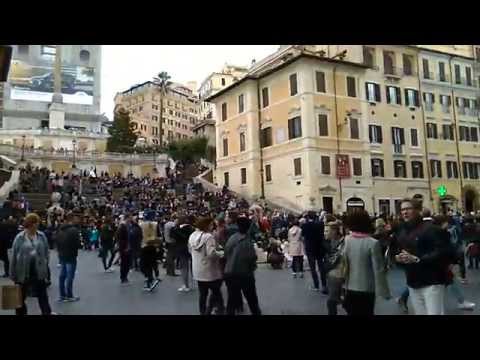 Piazza di Spagna, at the bottom of the Spanish Steps Rome Italy