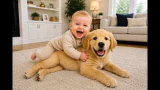 Cute Baby Talking to Puppy 🍼🐾 | Rolling Playtime & Stuffed Animal Fun 💖 | Baby & Pup TV screenshot 5