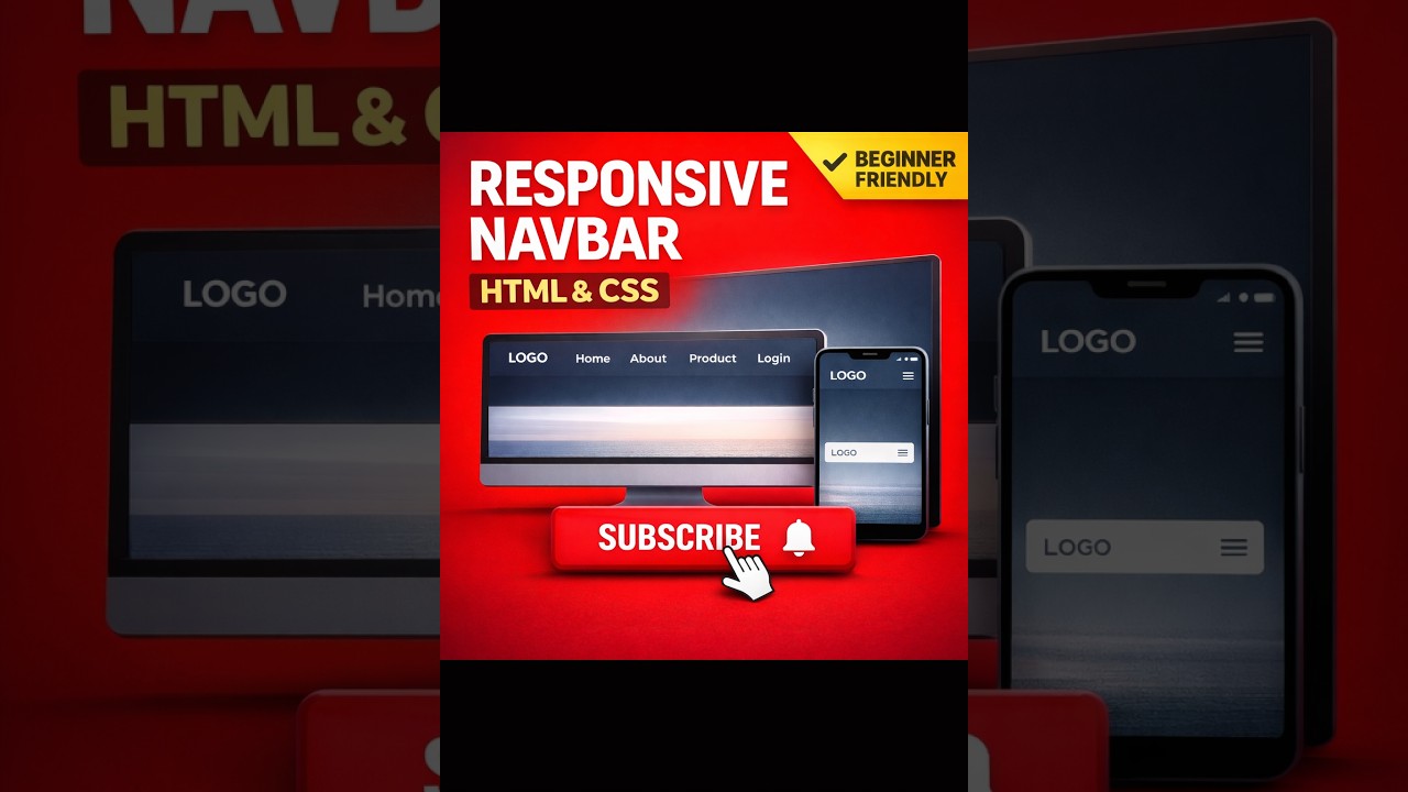 Build a Responsive Navbar with HTML&CSS Beginners, 2026. - YouTube