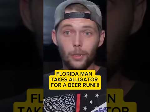 Florida Man Takes ALLIGATOR On Beer Run!! #alligator  #florida