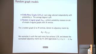 Spectral Statistics of Sparse Random Graphs - Jiaoyang Huang
