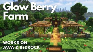 GLOW BERRY FARM | Minecraft Tutorial | Java & Bedrock [1.20+]