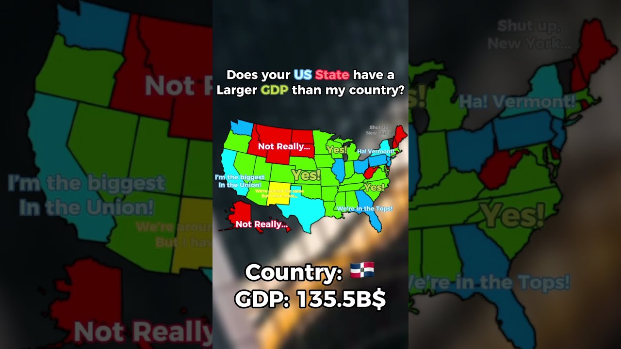 Does Your US State Have A Larger GDP Than My Country Geography Mapping Usa