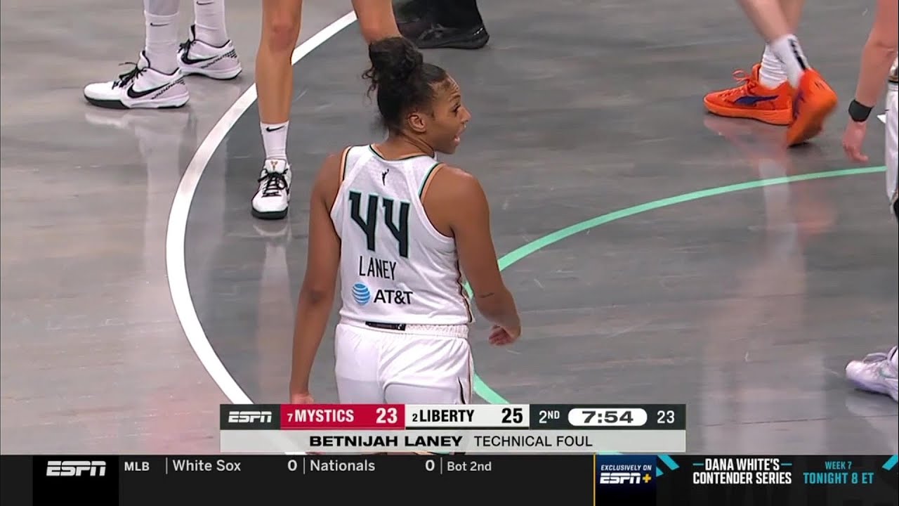 TECHNICAL On Laney In Game 2 Of New York Liberty vs Washington Mystics